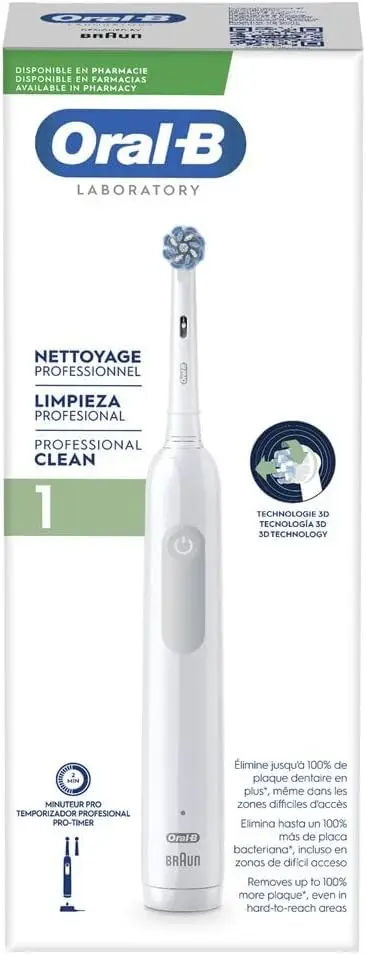 Oral-B Lab Pro 1 Clean Adulto Cepillo dental oscilante Blanco