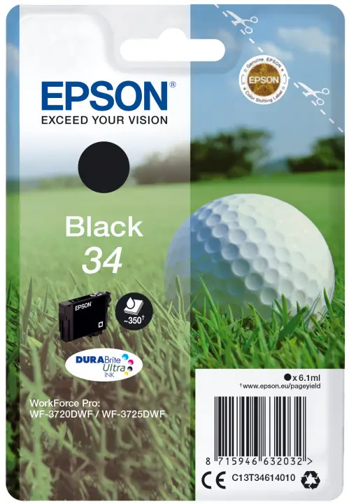 Golf ball Singlepack Black 34 DURABrite Ultra Ink