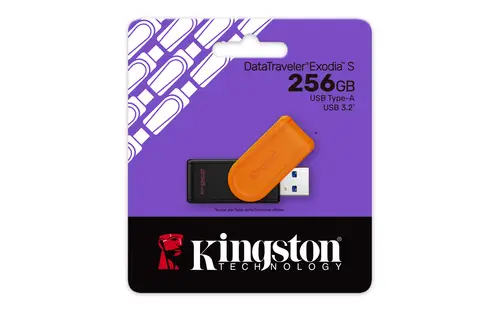 DataTraveler 256GB Portable USB 3.2 Gen 1 Exodia S (Black/Orange) - Imagen 3