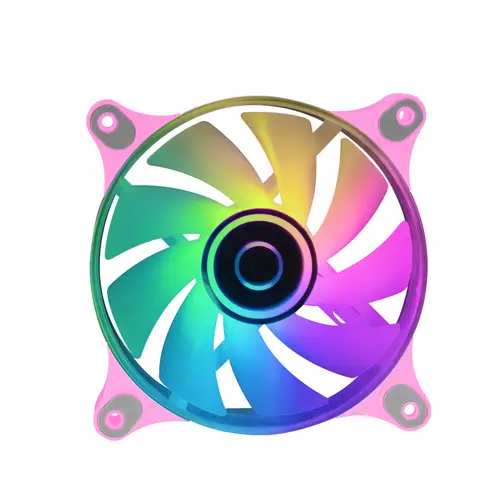 MF-3D Rosa, Ventilador ARGB 360° 12cm, Espejo Infinito 3D, Sistema Anti-vibraciones, Ultra-silencioso, Compatibilidad Total - Imagen 2