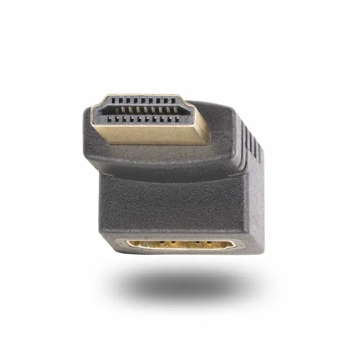 Adaptador HDMI 2.0 Acodado Hacia Arriba - Macho a Hembra - Adaptador HDMI en Ángulo Recto - Ahorrador de Puertos HDMI de Alta Velocidad 4K 60Hz
