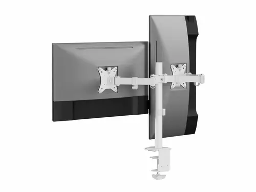 Soporte de escritorio articulado para dos monitores de 17«-32», blanco - Imagen 5