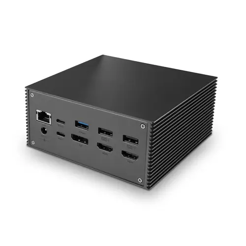 43378 base para portátil y replicador de puertos Alámbrico USB 3.2 Gen 2 (3.1 Gen 2) Type-C Gris - Imagen 2