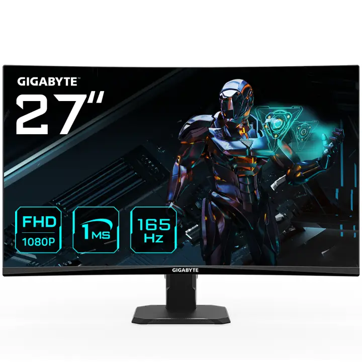 GS27F 27" Monitor de Juego FHD - 1920 x 1080, 165Hz, 1ms, 300 cd/m², FreeSync Premium, HDR Ready, HDMI 2.0, Displayport 1.4