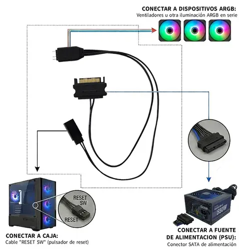 CONTROLADOR MINI ILUMINACIÓN ARGB POR RESET - Imagen 2