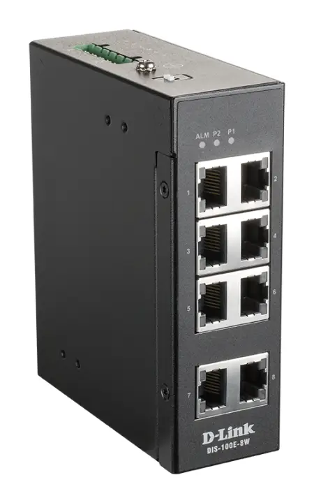 DIS-100E-8W switch No administrado L2 Fast Ethernet (10/100) Negro