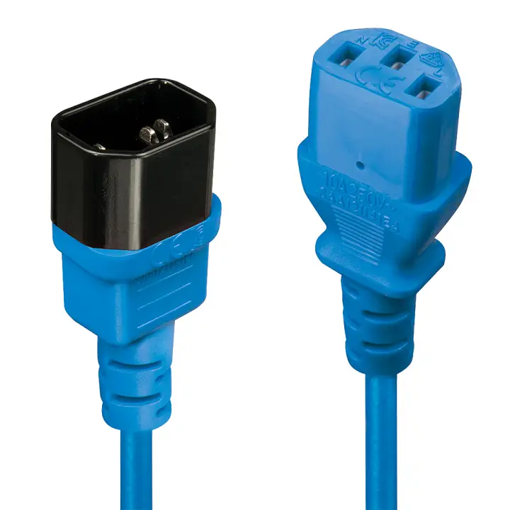 30470 cable de transmisión Azul 0,5 m C14 acoplador C13 acoplador