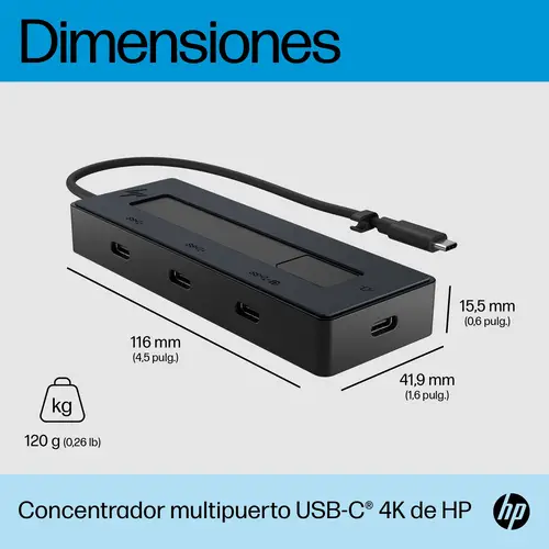 Concentrador multipuerto USB-C 4K de - Imagen 3