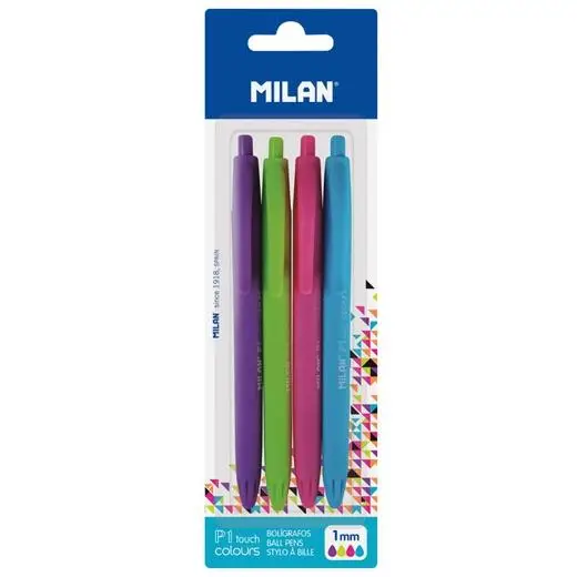 MILAN BOLÍGRAFO P1 COLOURS BLÍSTER 4U C/SURTIDOS