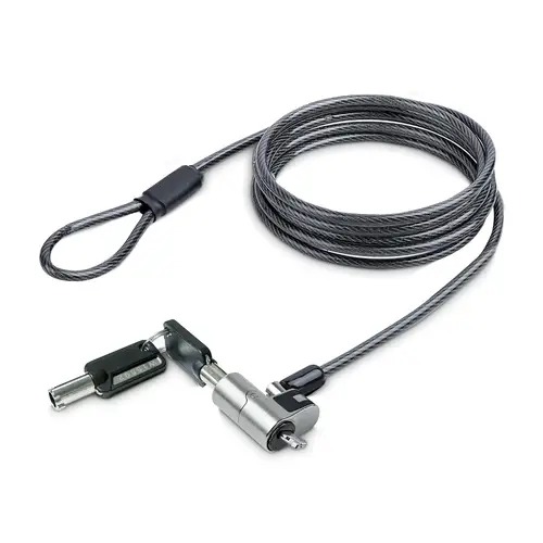 NANOK-LAPTOP-LOCK cable antirrobo Negro, Plata 2 m - Imagen 1