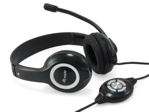 245301 auricular y casco Auriculares Alámbrico Diadema Llamadas/Música USB tipo A Negro - Imagen 1