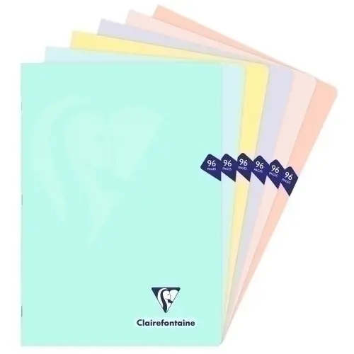 LIBRETA CLAIRE. PP A4 48 HJS.5X5 PASTEL - Pack de 10 unidades