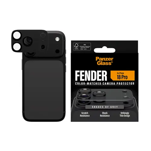 ® Fender Camera Lens Protector Shades of Grey iPhone 18 Pro Protector de pantalla 1 pieza(s) - Imagen 2