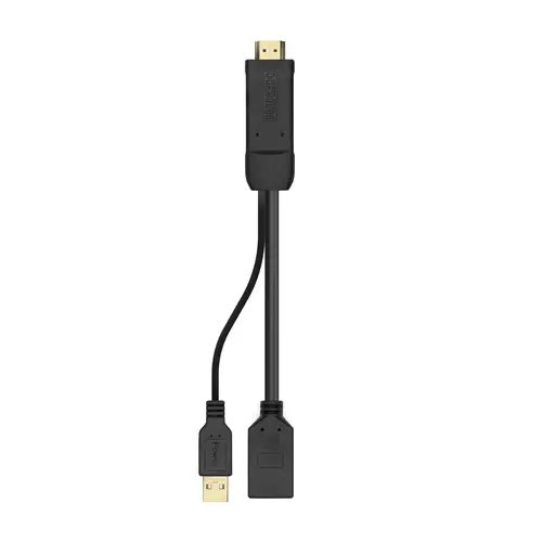 Conversor Activo HDMI 2.0 + USB Alim. a DISPLAYPORT V1.2, HDMI/M-USB/M-DP/H, Negro, 10CM - Imagen 2