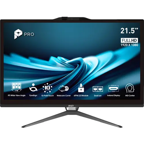 Pro AP222T 14M-490EU Intel® Core i3 i3-14100 54,6 cm (21.5") 1920 x 1080 Pixeles Pantalla táctil PC todo en uno 8 GB DDR4-SDRAM 256 GB SSD Windows 11 Home Wi-Fi 5 (802.11ac) Negro - Imagen 2