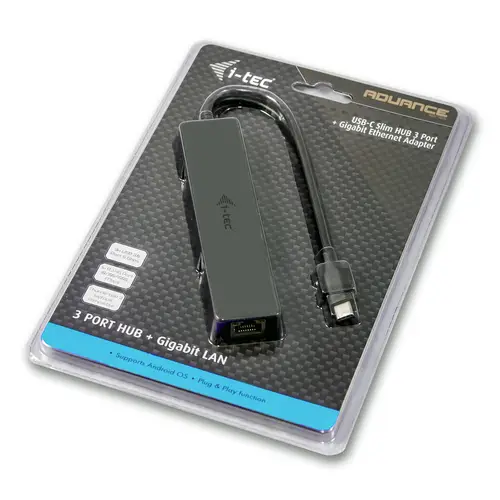 Advance USB-C Slim Passive HUB 3 Port + Gigabit Ethernet Adapter - Imagen 7