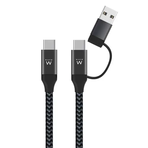 EW9918 cable USB USB 3.2 Gen 1 (3.1 Gen 1) 1 m USB C Negro - Imagen 2