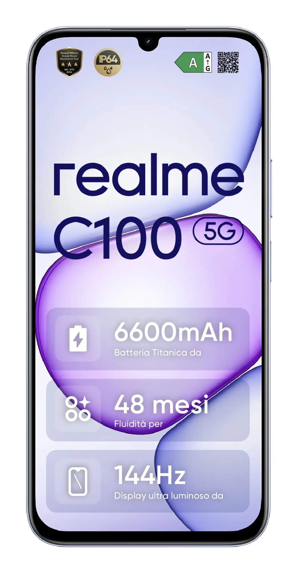 C100 5G 17,3 cm (6.8") SIM doble Android 16.0 USB Tipo C 4 GB 256 GB 6600 mAh Púrpura