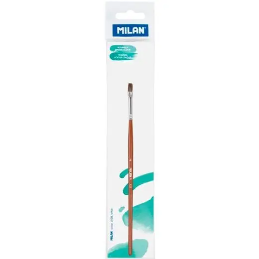 MILAN PINCEL ESCOLAR PLANO SERIE 121 Nº 4 EN BOLSITA C/COLGADOR ..