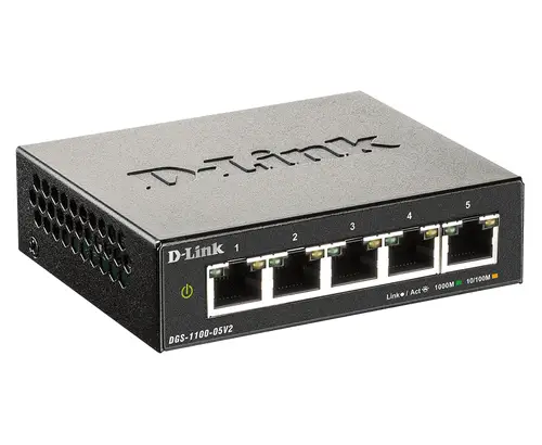 DGS-1100-05V2/B switch Gestionado L2 Gigabit Ethernet (10/100/1000) Negro - Imagen 3