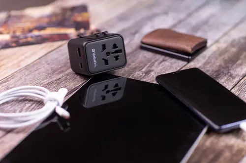 49544 adaptador de enchufe eléctrico Universal Negro - Imagen 16