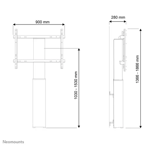 PLASMA-W2250SILVER Soporte de suelo para TV 42-100" - pared - motorizado - Imagen 7