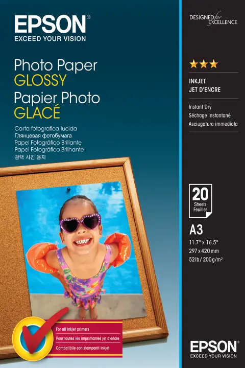 Photo Paper Glossy - A3 - 20 Hojas