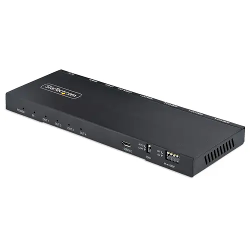 Splitter Divisor HDMI de 4 Puertos, Vídeo HDMI 2.0 de 4K a 60Hz, Multiplicador HDMI 4K con Escalador incorporado, HDMI de 1 Entrada y 4 Salidas, Audio 3,5 mm - Imagen 1