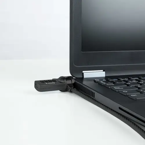 Cable de Seguridad con Combinación para Portátiles 1.5 metros, Color Gris Oscuro - Imagen 3