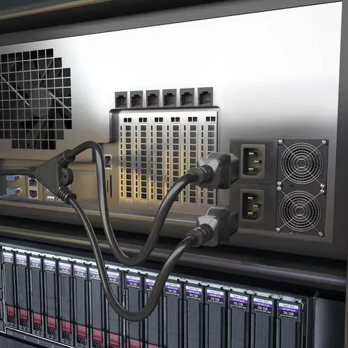 Cable Alimentacion CPU, CEE7/M-2xC13/H, Negro, 1.8M - Imagen 4