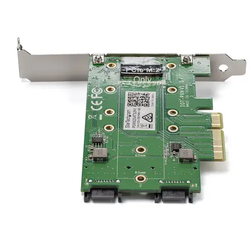 Tarjeta Adaptadora de 3 Puertos M.2 NGFF para SSD - Soporta 1x SSD M.2 PCIe NVMe - 2x SSD M.2 SATA III - Adaptador PCIe 3.0 - Imagen 4