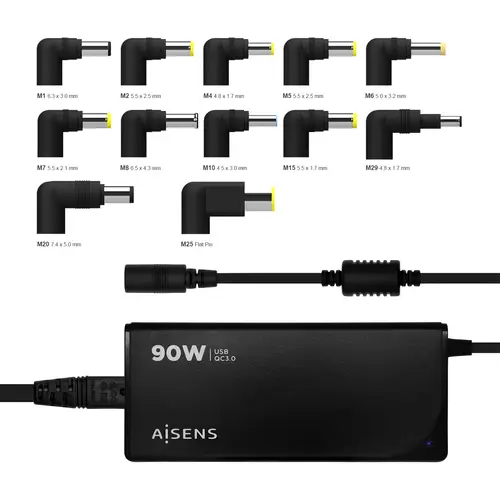 ASLC-90WAUTO-BK adaptador e inversor de corriente Interior 90 W Negro - Imagen 5