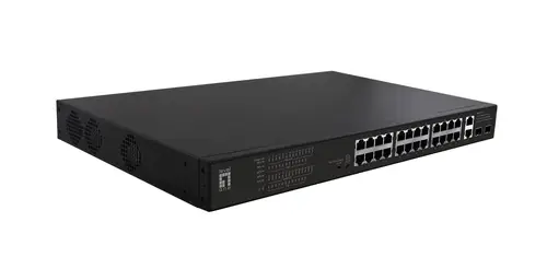 FGP-2831 switch No administrado Fast Ethernet (10/100) Energía sobre Ethernet (PoE) 1U Negro - Imagen 1