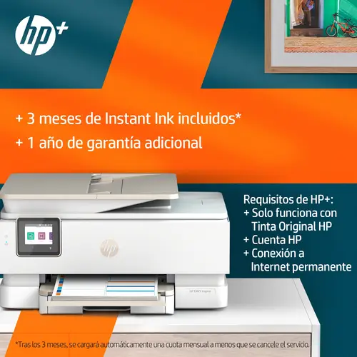 ENVY Inspire 7920e Inalámbrico All-in-One Color Impresora, Instant Ink  Fotocopiadora, escáner - Imagen 9