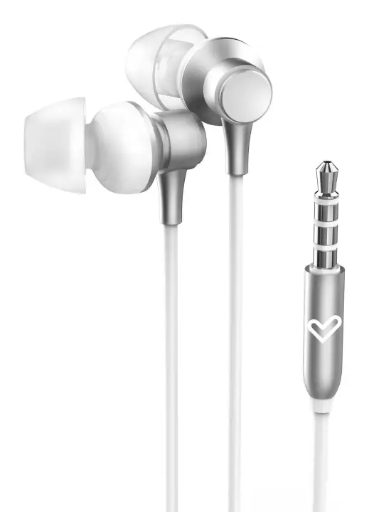 Metallized Auriculares Alámbrico Dentro de oído Llamadas/Música Plata, Blanco