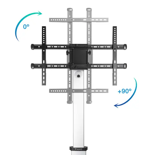 Hera Soporte de Suelo de Aluminio con Ruedas para Pantalla 37"-86" - Imagen 3