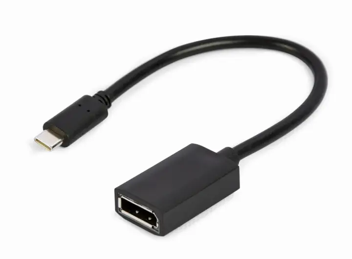 A-CM-DPF-02 adaptador de cable de vídeo 0,15 m USB Tipo C DisplayPort Negro