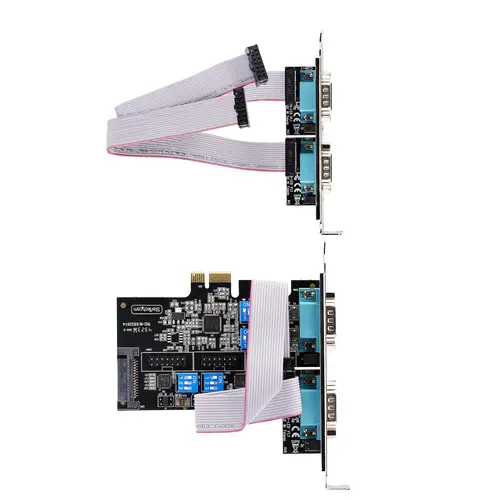Tarjeta Serie PCI Express de 4 Puertos DB9 - Serial RS232/RS422/RS485 - TAA - UART 16C1050 - ESD de Nivel 4 - con Brackets de Perfil Bajo - Windows Linux - Imagen 4