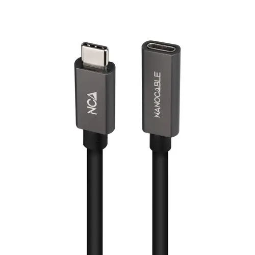 Cable Prolongador USB-C 3.2 Gen2x2 20Gbps 3A, 4K/60Hz, USB-C/M-USB-C/H, Negro, 1.5 m - Imagen 3