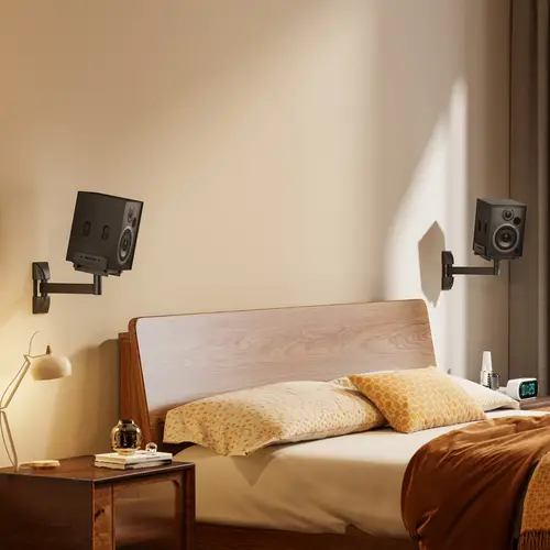 Soporte Universal De Pared Giratorio E Inclinable Para Altavoces, Negro - Imagen 4