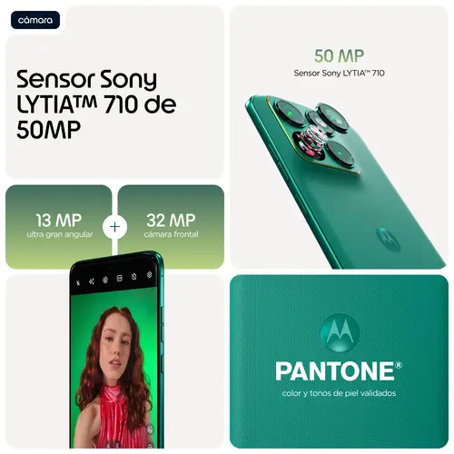 edge 70 fusion 17,2 cm (6.78") SIM doble Android 16.0 5G USB Tipo C 8 GB 256 GB 5200 mAh Verde - Imagen 6