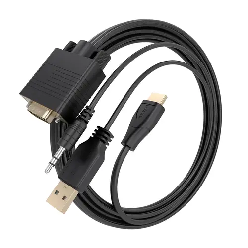 Cable Conversor SVGA+Audio a HDMI, SVGA/M+Jack 3.5/M+USB-A/M-HDMI A/M, Negro, 1.0m - Imagen 2
