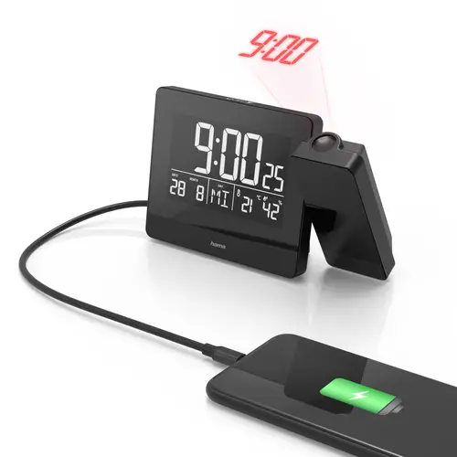 Plus Charge Reloj despertador digital Negro - Imagen 2