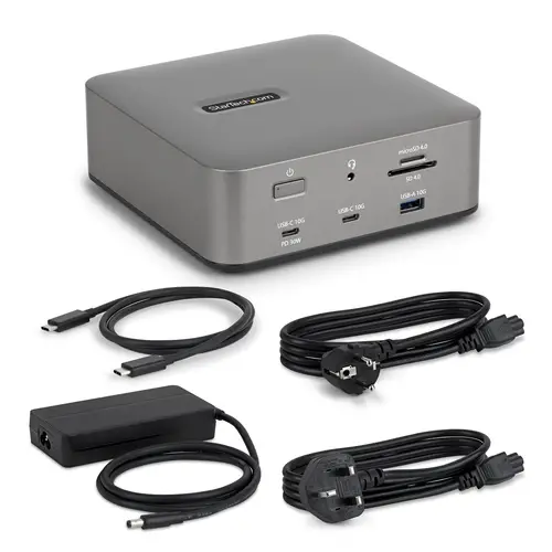 215UE-TB5USB4DOCK base para portátil y replicador de puertos Alámbrico Thunderbolt 5 Gris - Imagen 4