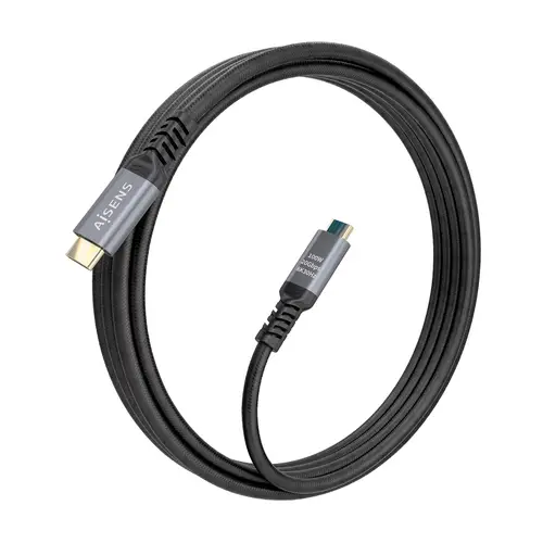 Cable USB 3.2 Gen2x2 Aluminio 20Gbps 8K@30Hz 5A 100W E-Mark, Tipo USB-C/M-USB-C/M, Negro, 3.0m - Imagen 2