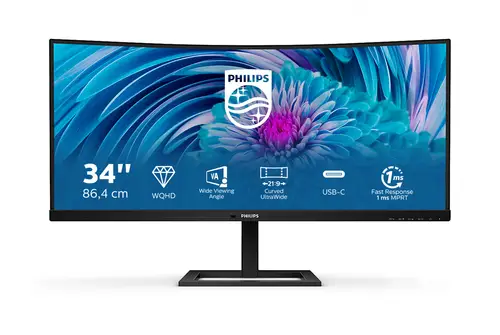 E Line 346E2CUAE/00 pantalla para PC 86,4 cm (34") 3440 x 1440 Pixeles Wide Quad HD+ LCD Negro - Imagen 1