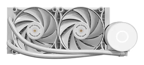 ML-PRO240, Refrigeración Líquida CPU Profesional, TDP 450W, 2 Ventiladores FDB Ultra-silenciosos, Bomba Opti-Chamber con Anillo de Iluminación Blanco, Multisocket Universal, Blanco - Imagen 1