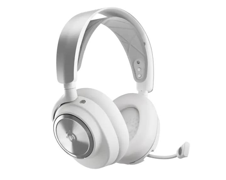 Arctis Nova Pro Wireless Auriculares Inalámbrico y alámbrico Diadema Juego Bluetooth Plata, Blanco