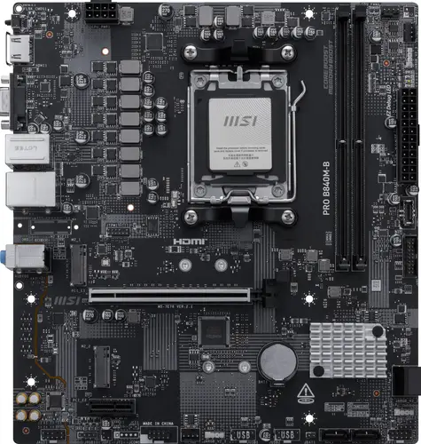 PRO B840M-B placa base AMD B840 Zócalo AM5 micro ATX - Imagen 2