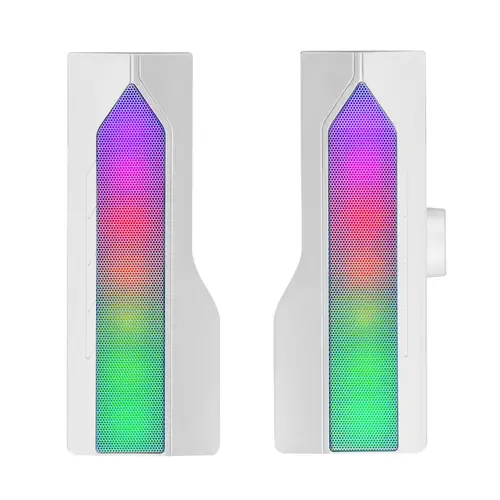ALTAVOZ BLUETOOTH MSDUO WHITE 2 EN 1 CONVERTIBLE EN SOBREMESA 2.0 O SOUNDBAR BT 5.0 ILUMINACION RGB - Imagen 5